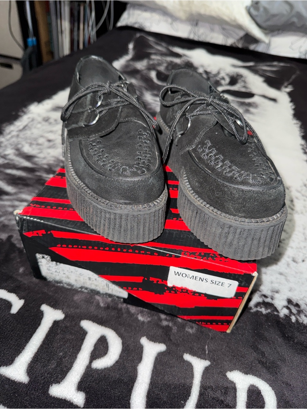 T.U.K. Black Suede Viva Mondo Creepers.
